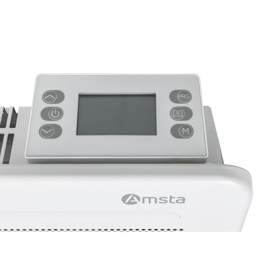 AMSTA - AMRAY1000TE - Radiateur rayonnant 1000W - Contrôle électronique - Mode programme - Verrouillage enfant - Ecran LCD